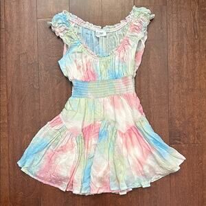 Isabelle’s Cabinet Naomi Pastel Tie Dye Romper, Size Small